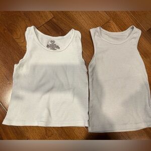Wonder Nation White and Light Gray Tank Tops